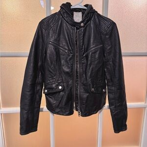 We The Free Black Vegan Leather Jacket